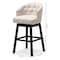 Baxton Studio Theron Light Beige Upholstered Wood Swivel Bar Stool, PK2 152-9116 - alternate 4
